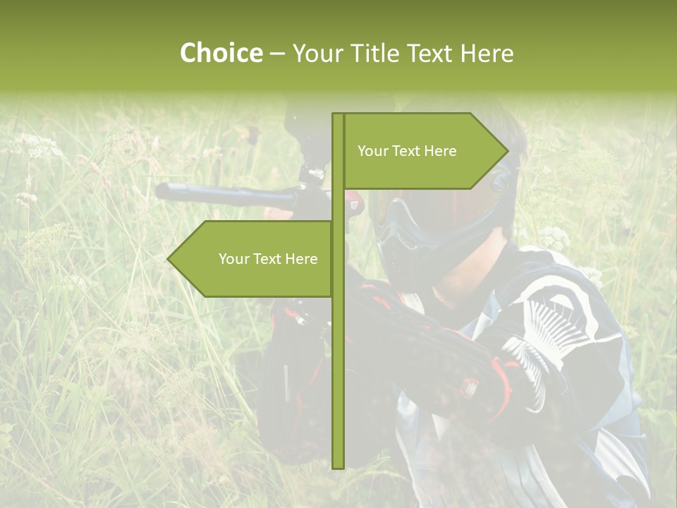 Terror Gun Mask PowerPoint Template