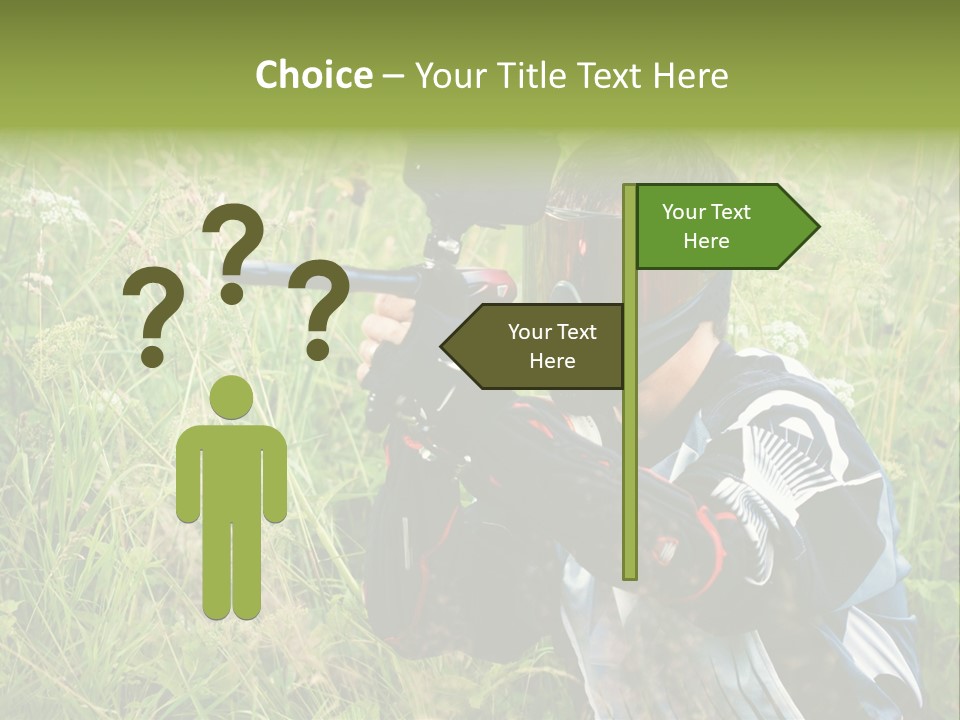 Terror Gun Mask PowerPoint Template