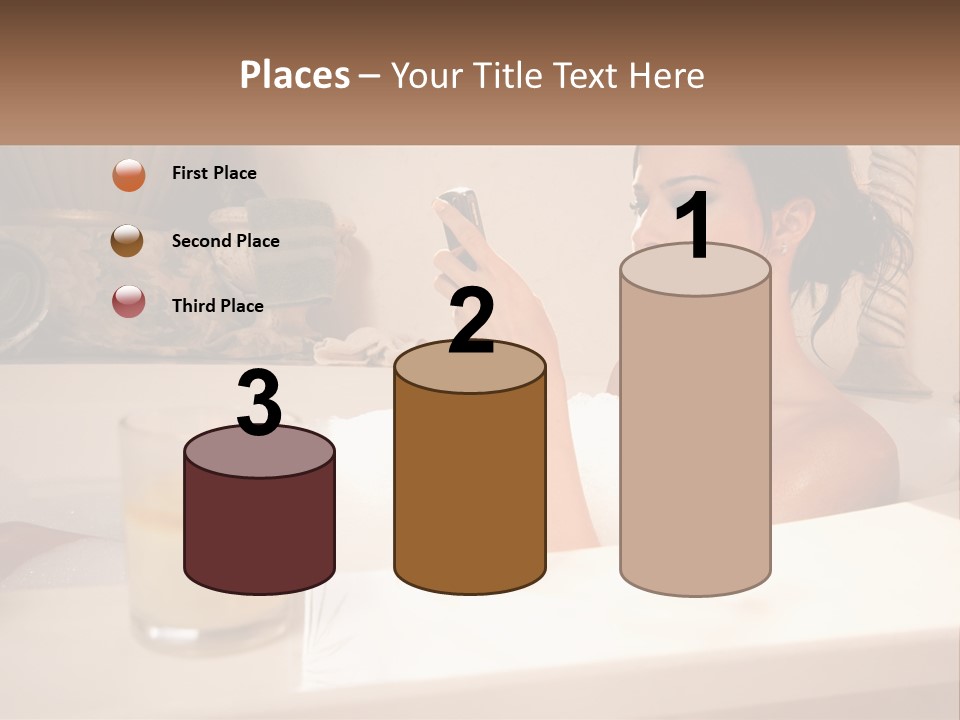 Wine Bath Glass PowerPoint Template
