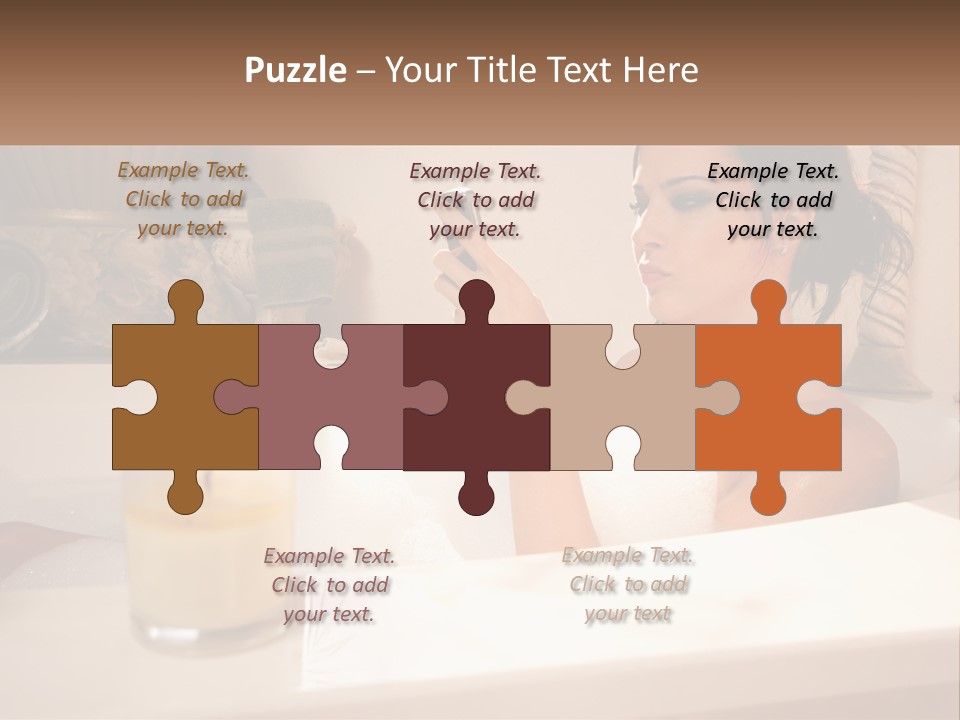 Wine Bath Glass PowerPoint Template