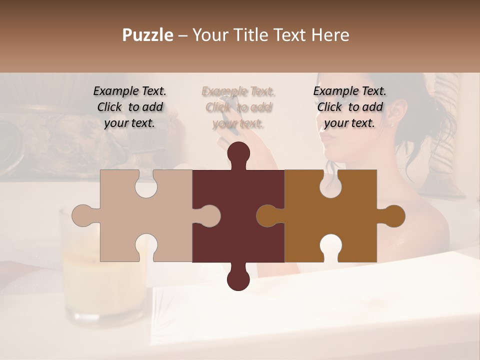 Wine Bath Glass PowerPoint Template