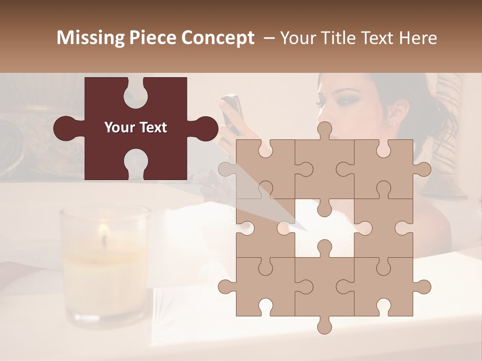 Wine Bath Glass PowerPoint Template