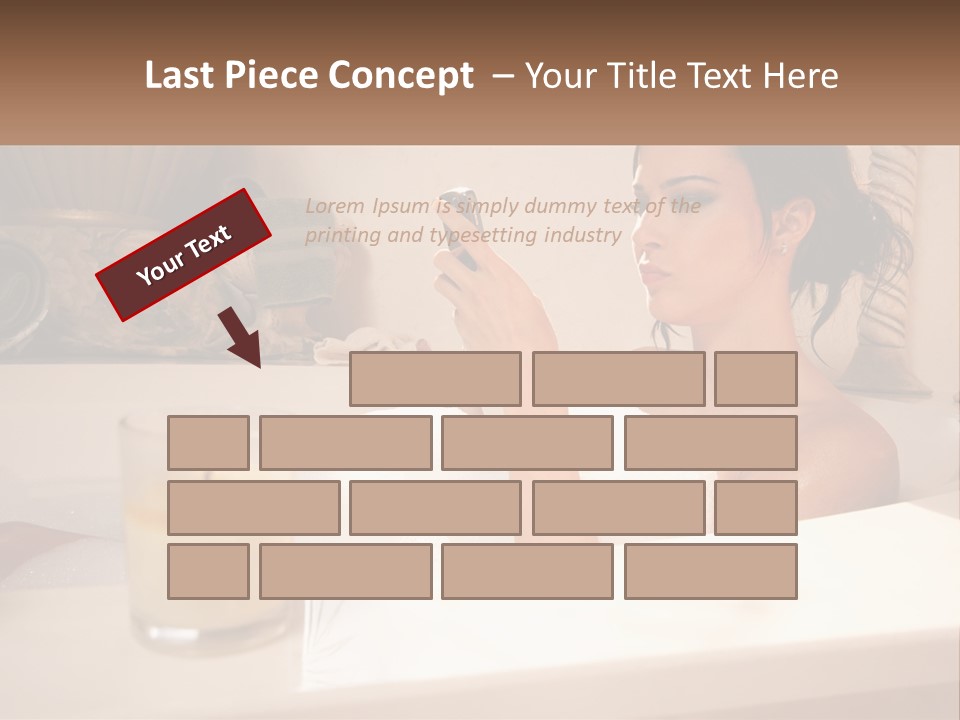 Wine Bath Glass PowerPoint Template