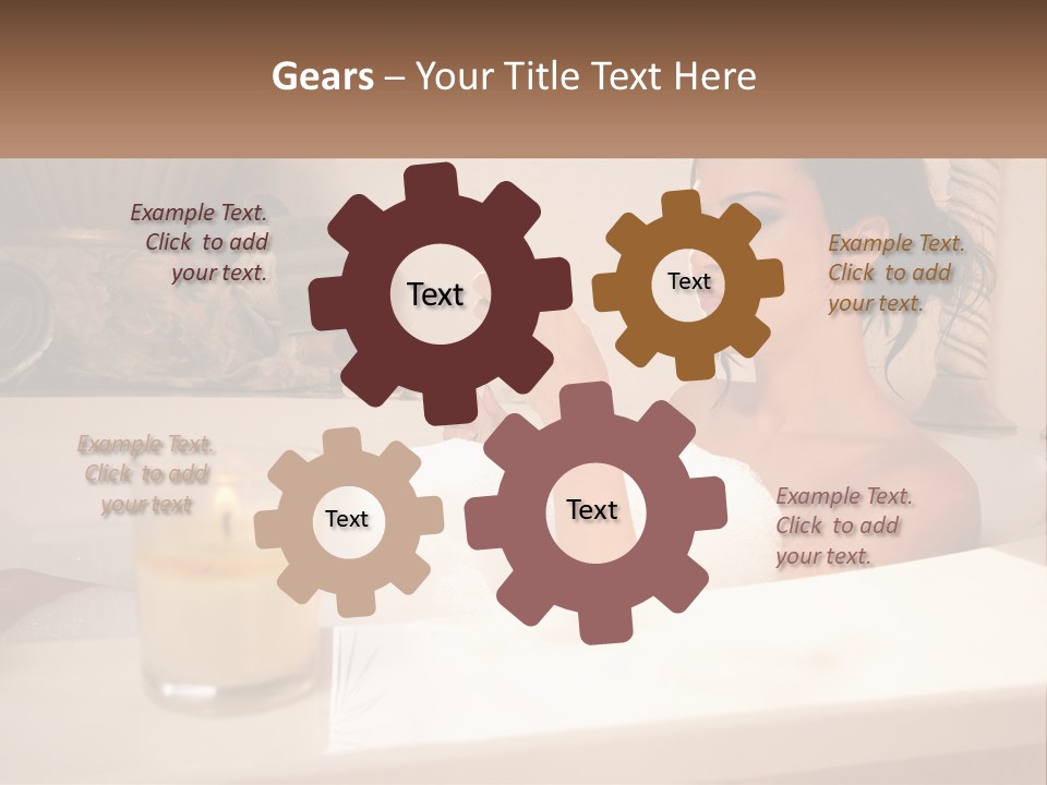 Wine Bath Glass PowerPoint Template