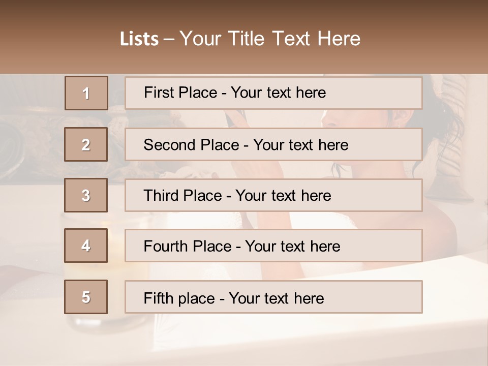 Wine Bath Glass PowerPoint Template