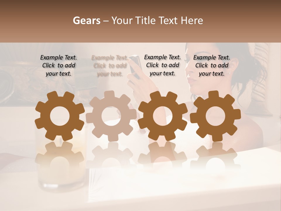 Wine Bath Glass PowerPoint Template