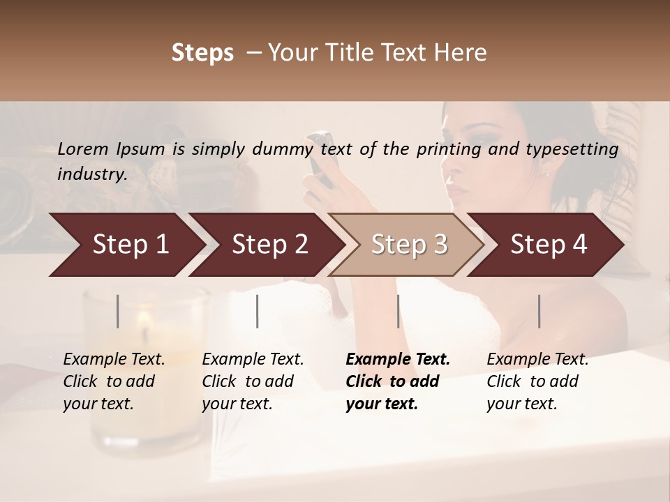 Wine Bath Glass PowerPoint Template
