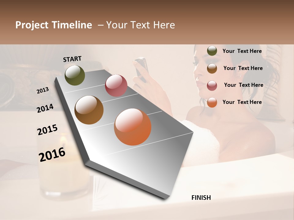 Wine Bath Glass PowerPoint Template