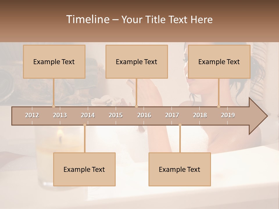 Wine Bath Glass PowerPoint Template