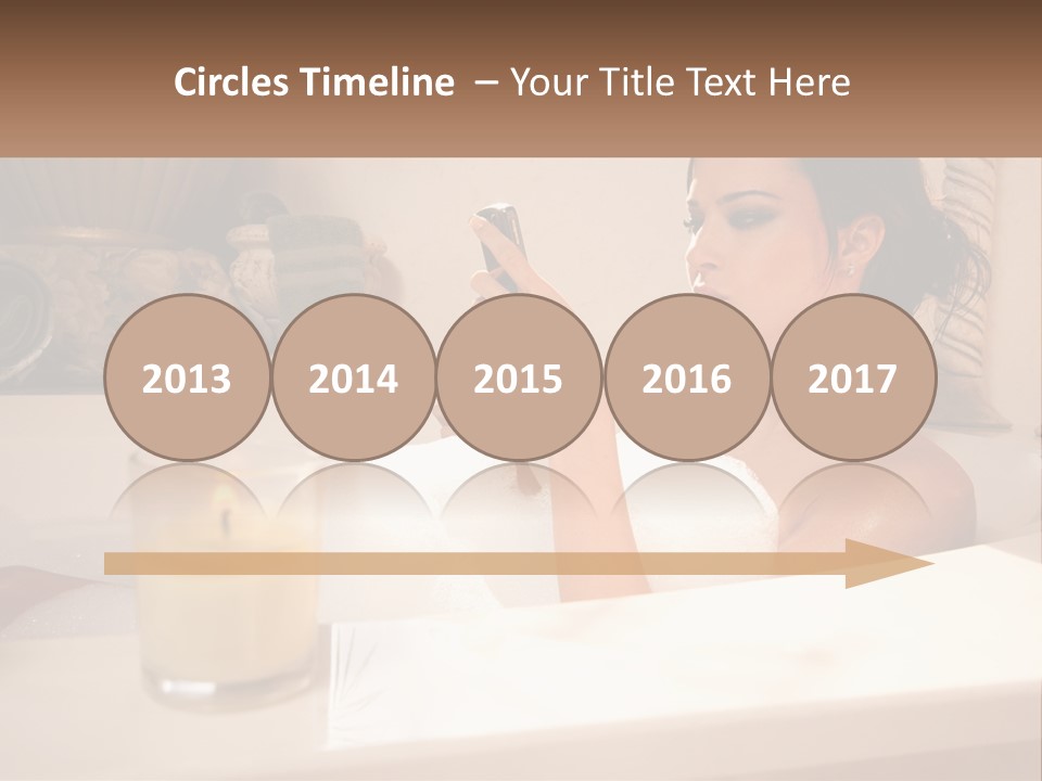 Wine Bath Glass PowerPoint Template