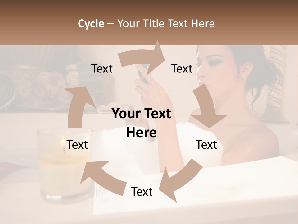 Wine Bath Glass PowerPoint Template
