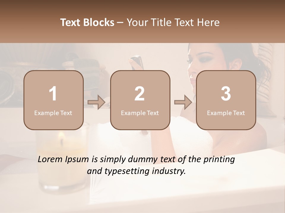 Wine Bath Glass PowerPoint Template