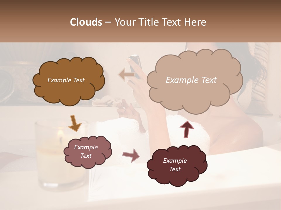 Wine Bath Glass PowerPoint Template