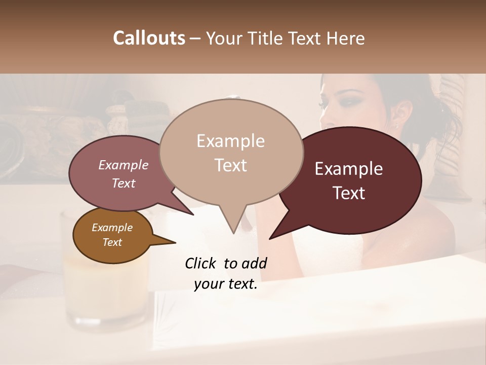 Wine Bath Glass PowerPoint Template