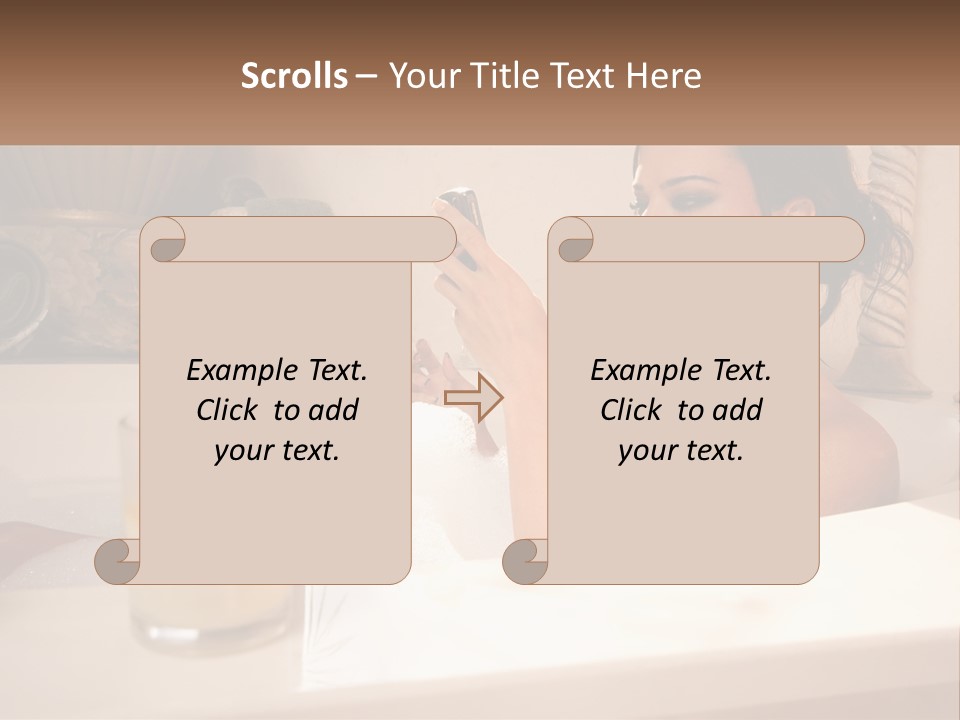 Wine Bath Glass PowerPoint Template