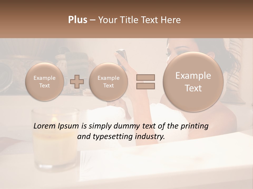 Wine Bath Glass PowerPoint Template