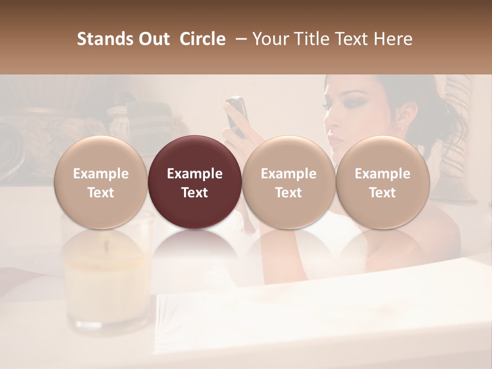 Wine Bath Glass PowerPoint Template