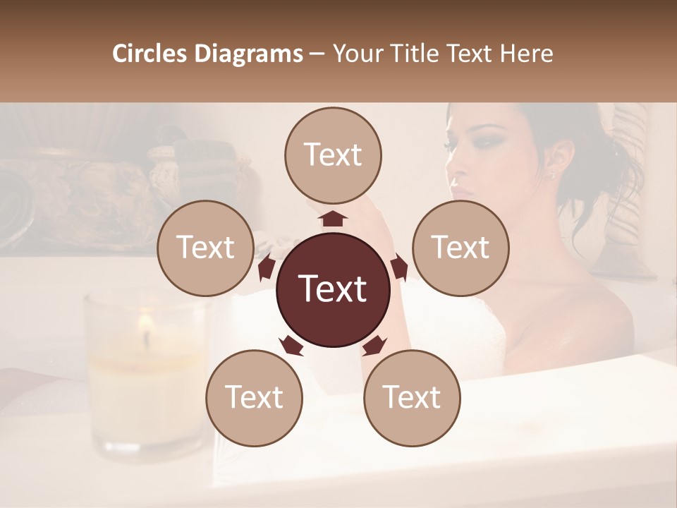 Wine Bath Glass PowerPoint Template