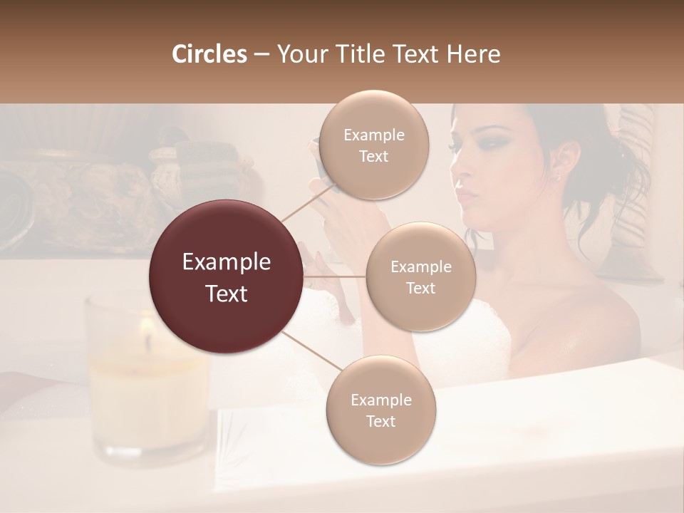 Wine Bath Glass PowerPoint Template