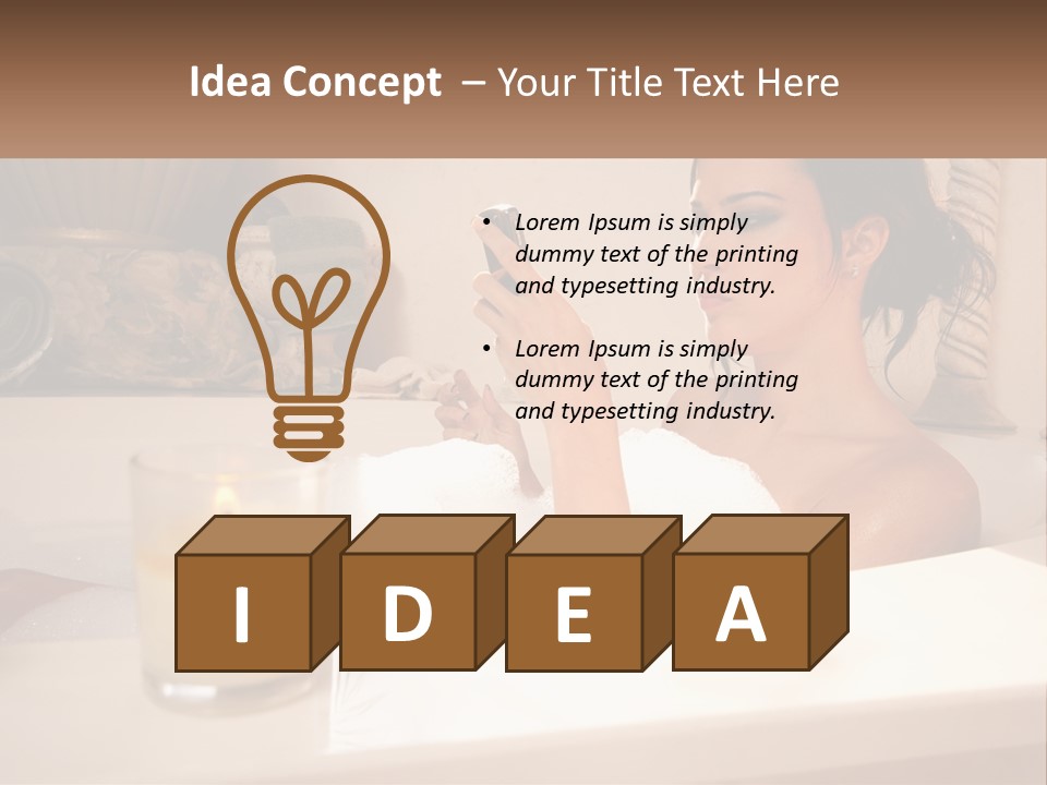 Wine Bath Glass PowerPoint Template