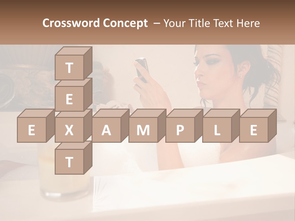 Wine Bath Glass PowerPoint Template