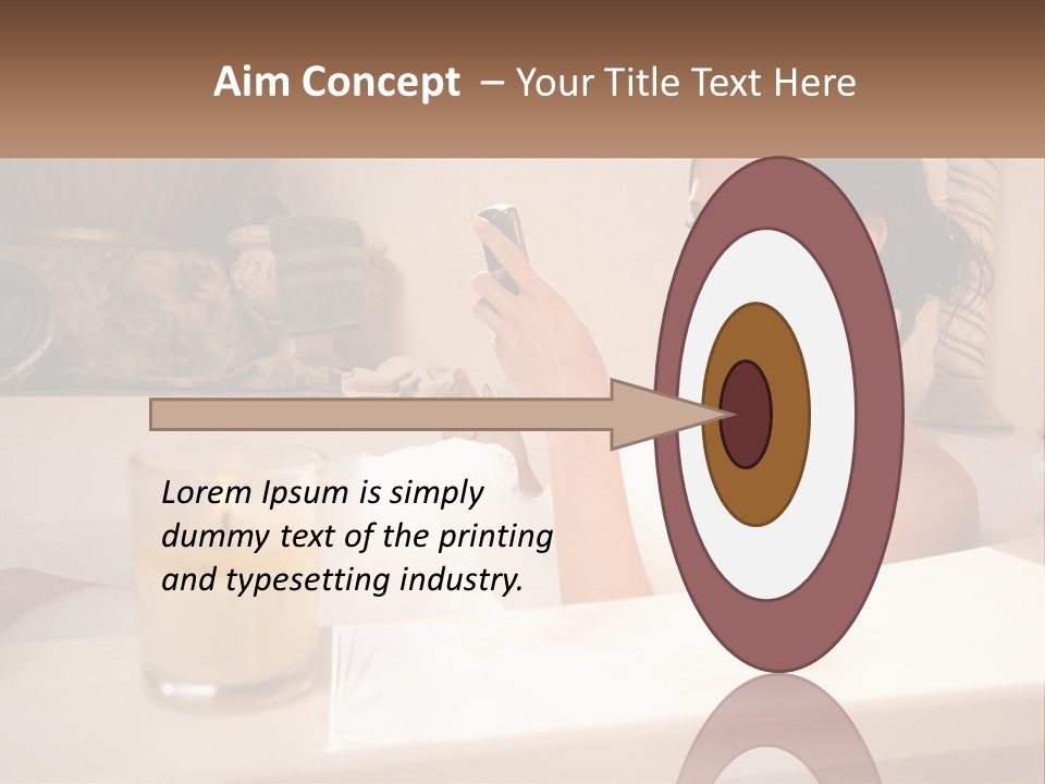 Wine Bath Glass PowerPoint Template