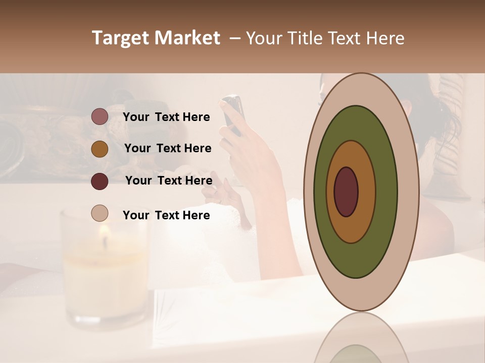 Wine Bath Glass PowerPoint Template