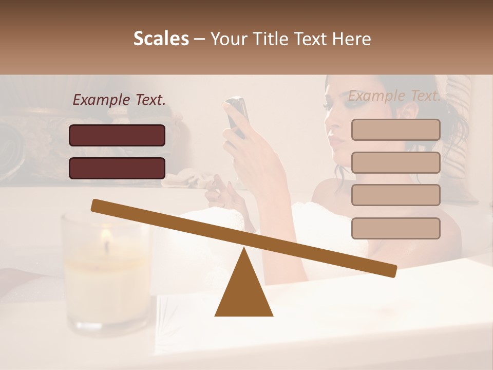 Wine Bath Glass PowerPoint Template