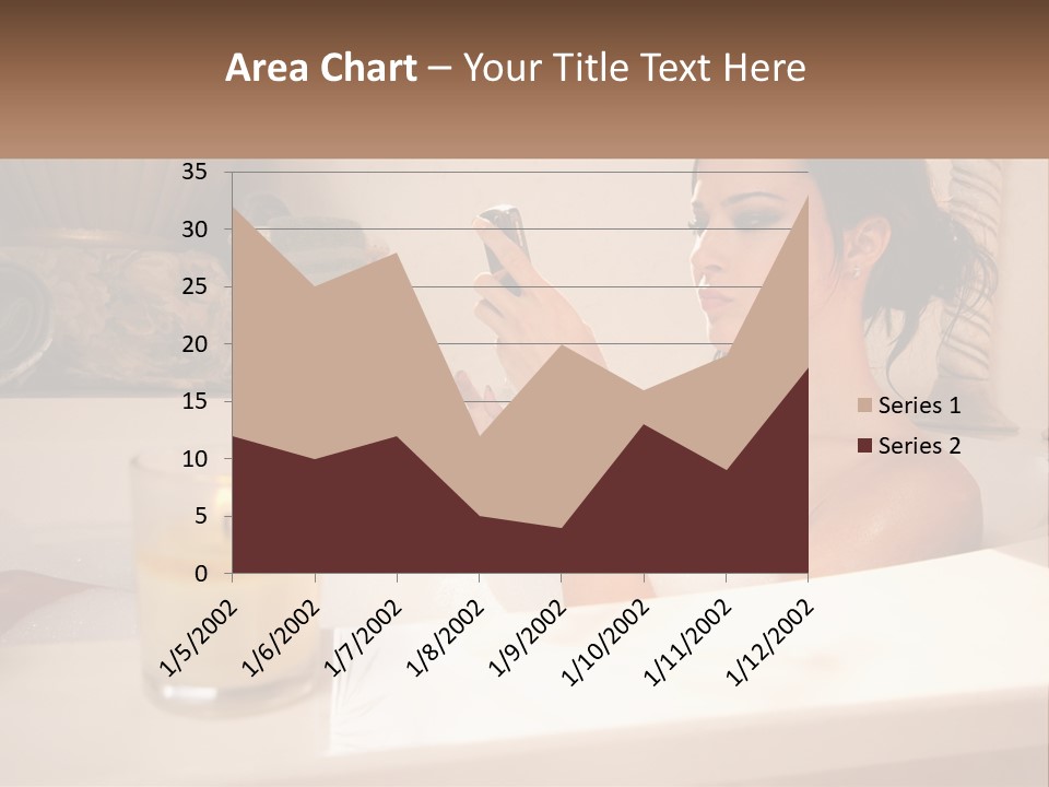 Wine Bath Glass PowerPoint Template