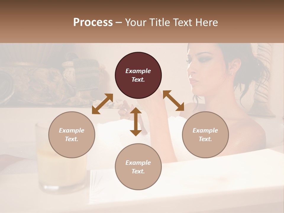 Wine Bath Glass PowerPoint Template
