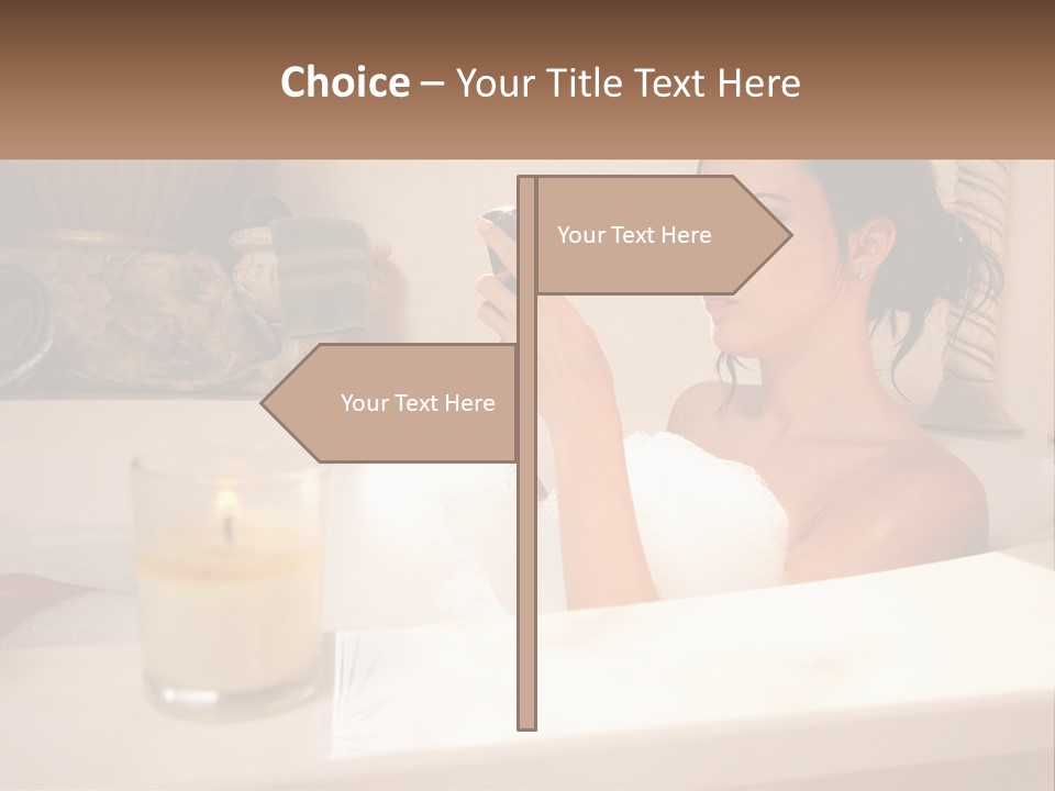 Wine Bath Glass PowerPoint Template