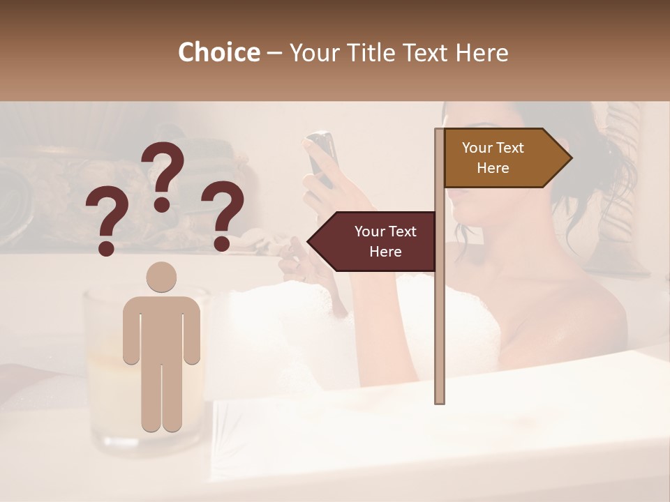 Wine Bath Glass PowerPoint Template