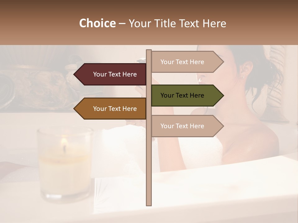 Wine Bath Glass PowerPoint Template