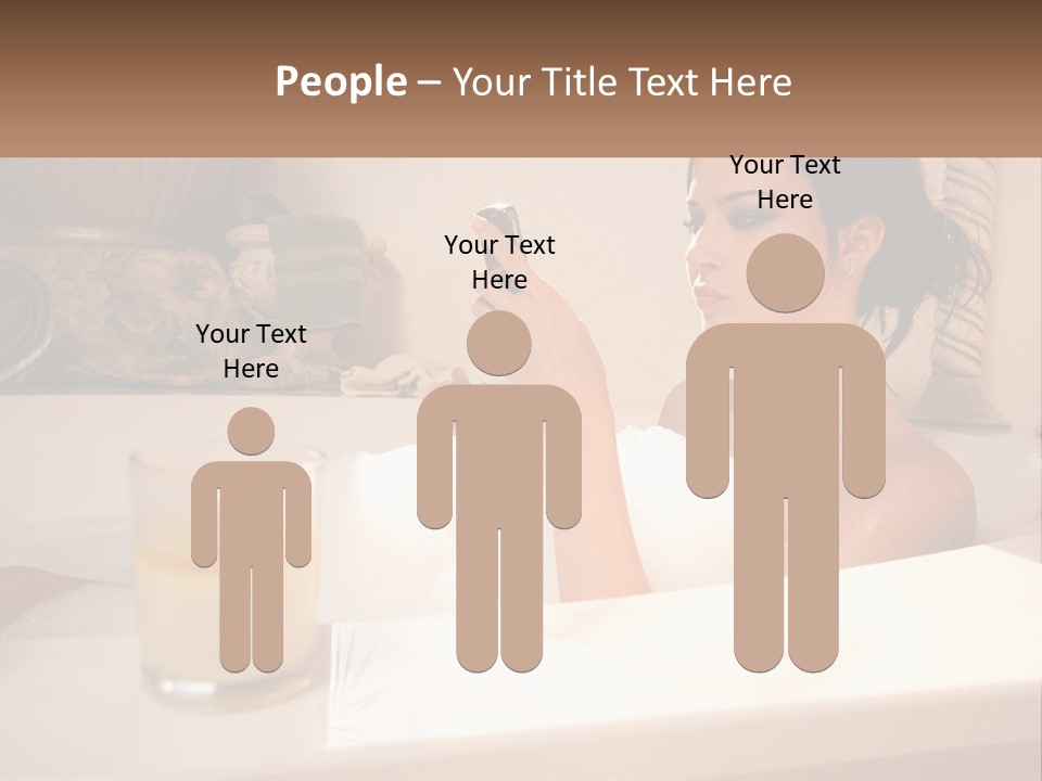 Wine Bath Glass PowerPoint Template