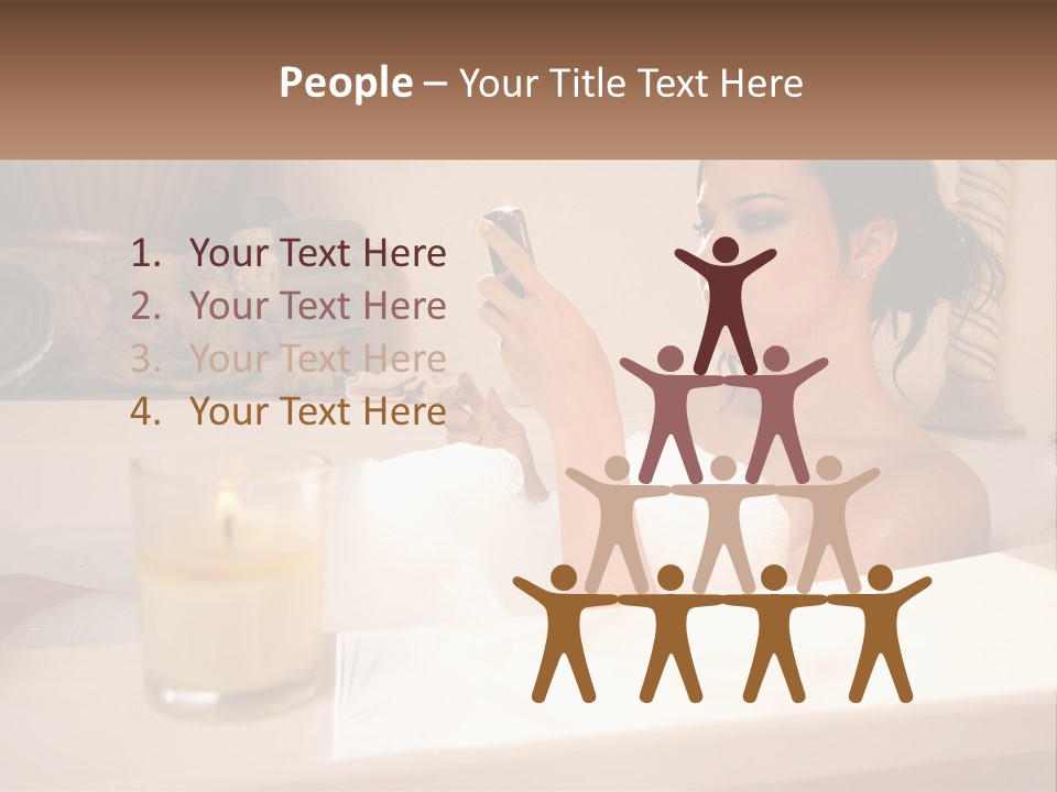 Wine Bath Glass PowerPoint Template