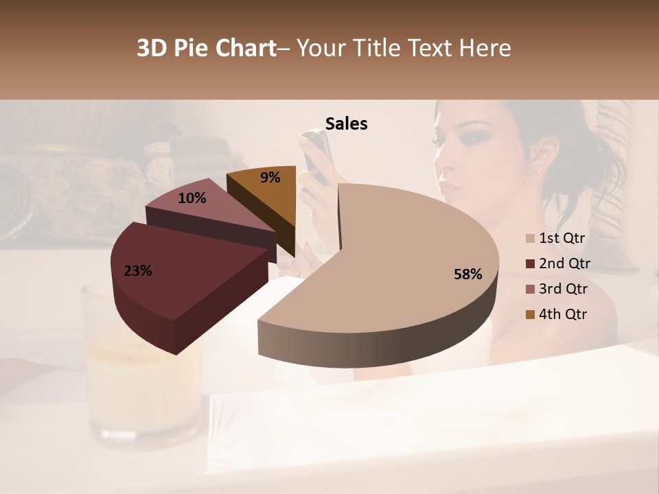 Wine Bath Glass PowerPoint Template