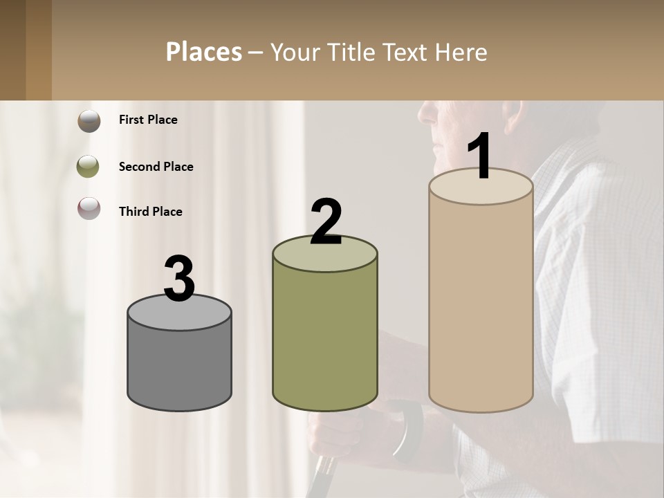 A Man Sitting In A Chair Looking Out A Window PowerPoint Template