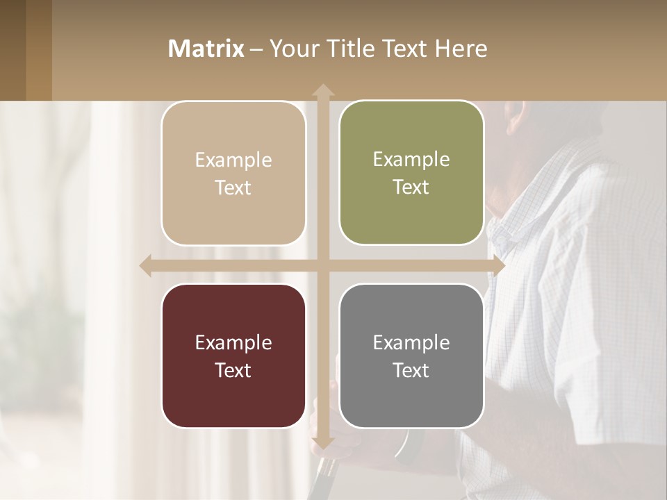 A Man Sitting In A Chair Looking Out A Window PowerPoint Template