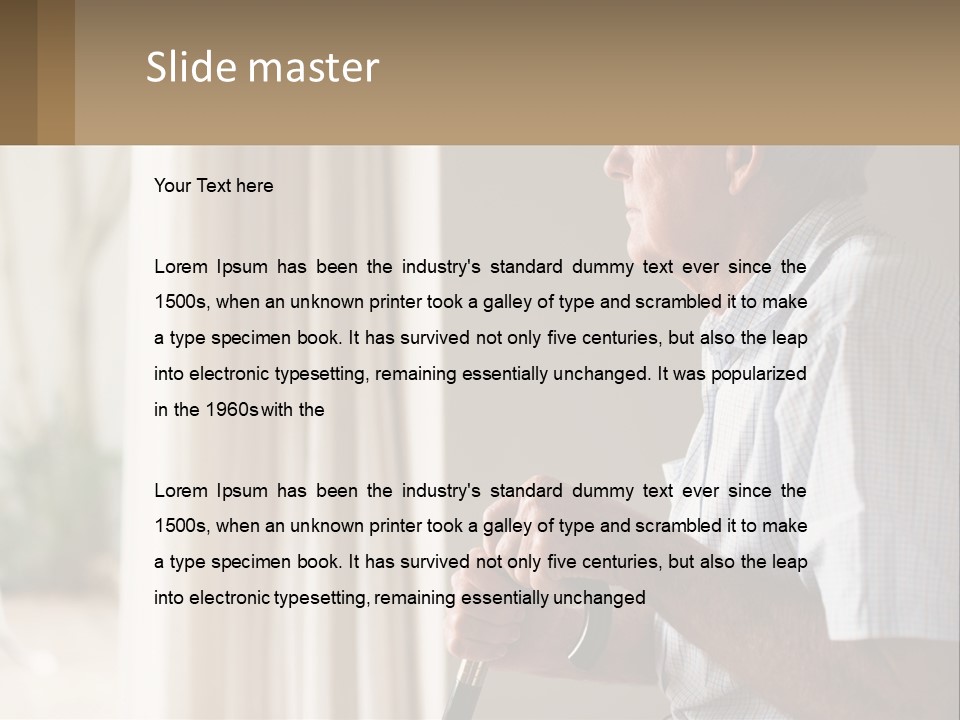 A Man Sitting In A Chair Looking Out A Window PowerPoint Template