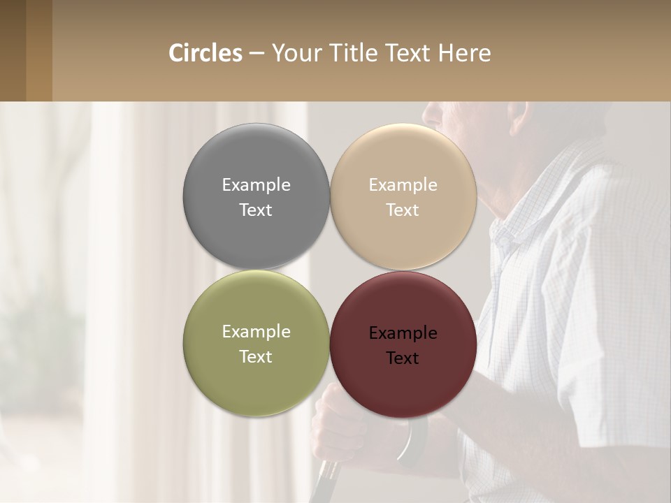 A Man Sitting In A Chair Looking Out A Window PowerPoint Template