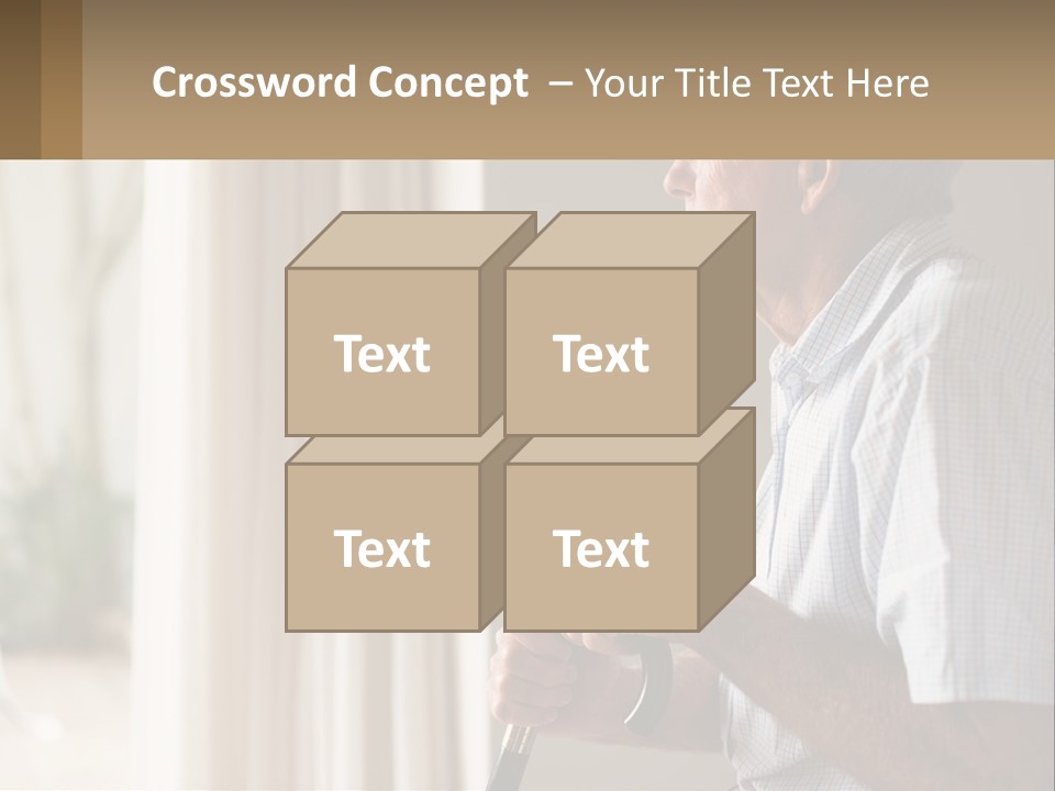 A Man Sitting In A Chair Looking Out A Window PowerPoint Template