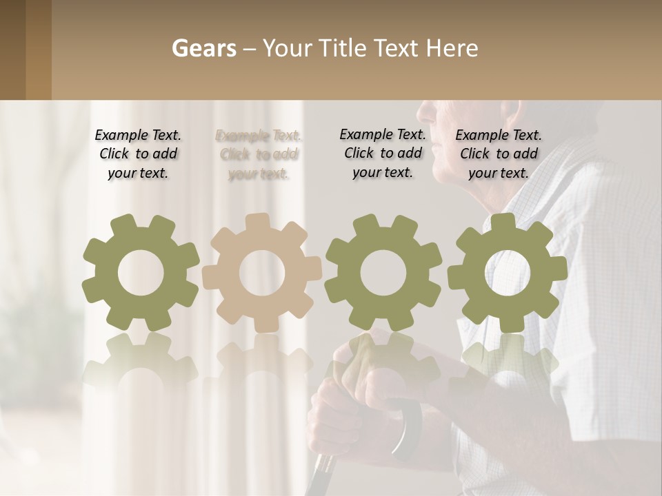 A Man Sitting In A Chair Looking Out A Window PowerPoint Template