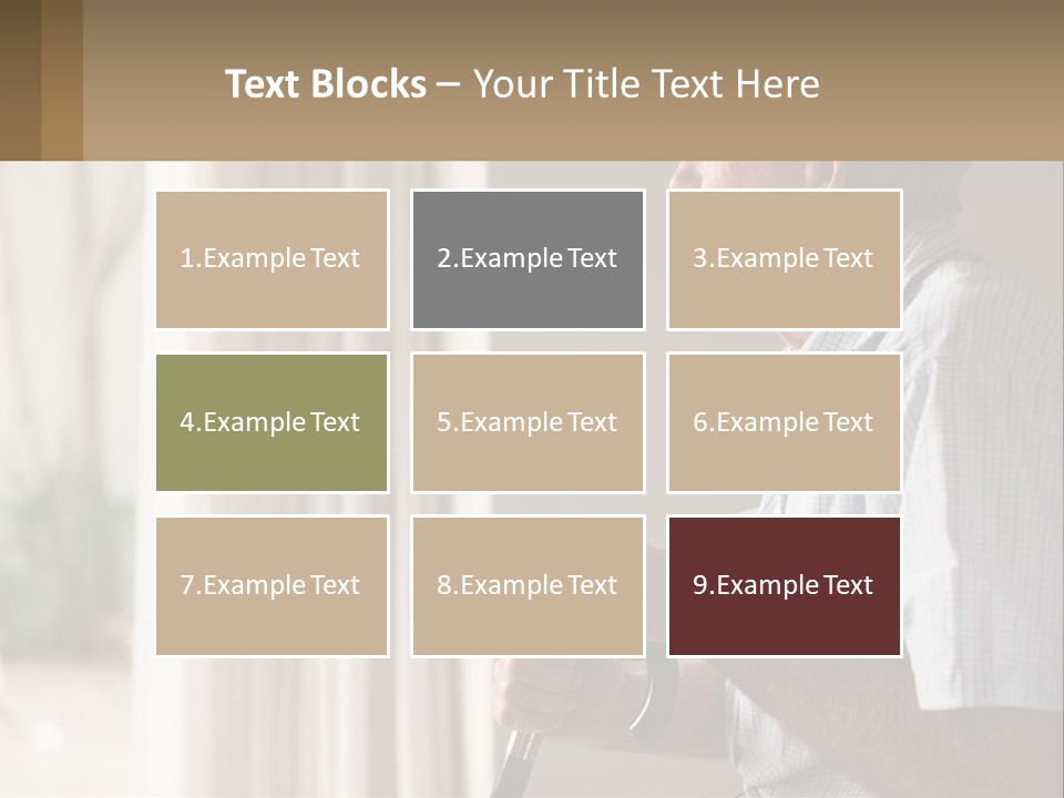 A Man Sitting In A Chair Looking Out A Window PowerPoint Template