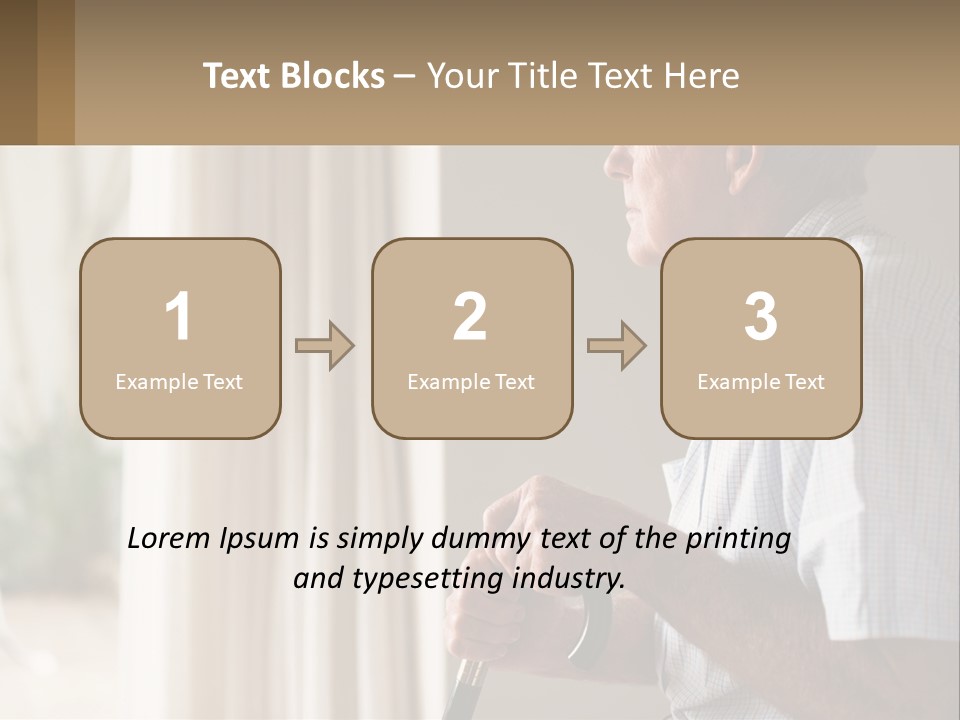 A Man Sitting In A Chair Looking Out A Window PowerPoint Template
