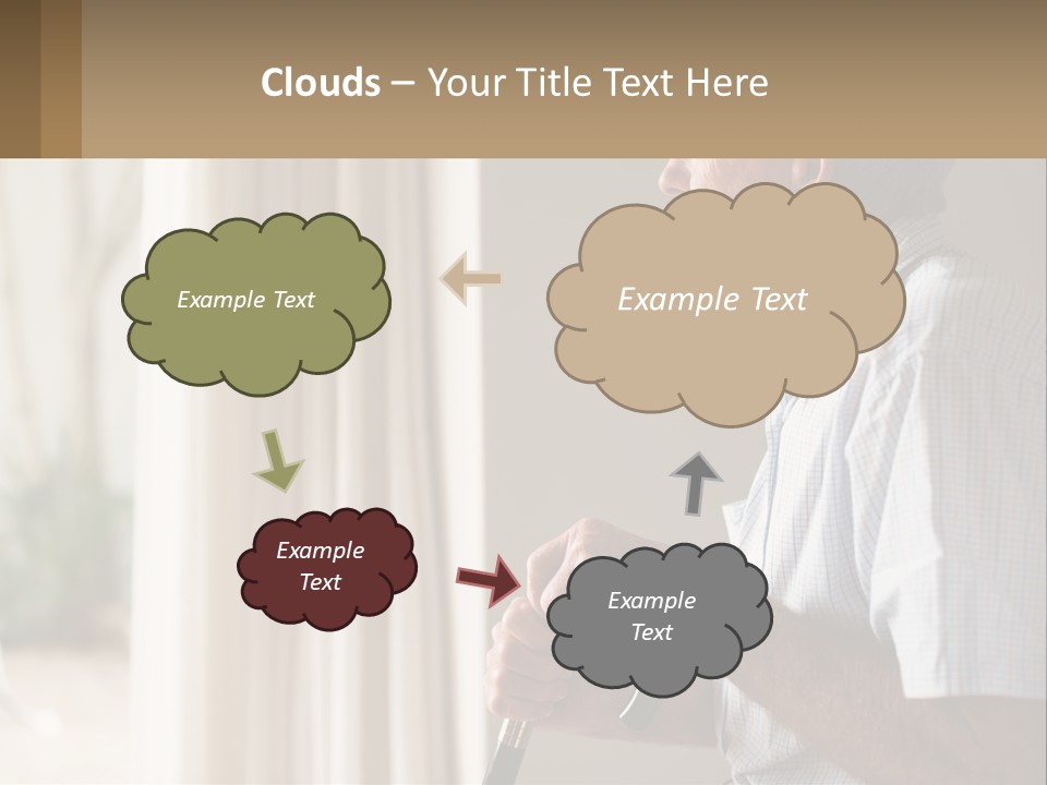 A Man Sitting In A Chair Looking Out A Window PowerPoint Template