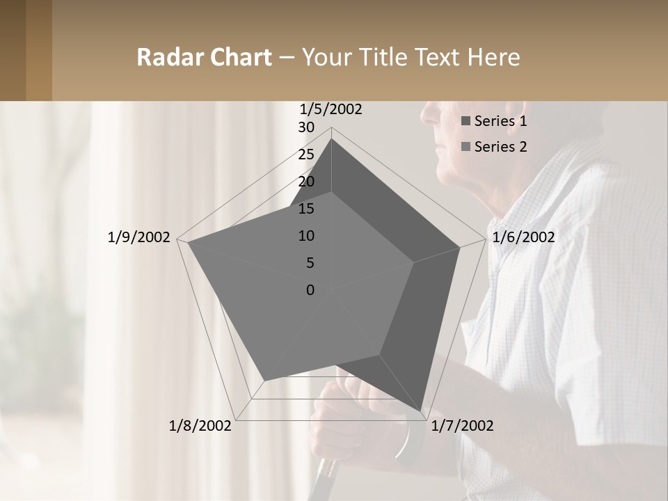 A Man Sitting In A Chair Looking Out A Window PowerPoint Template