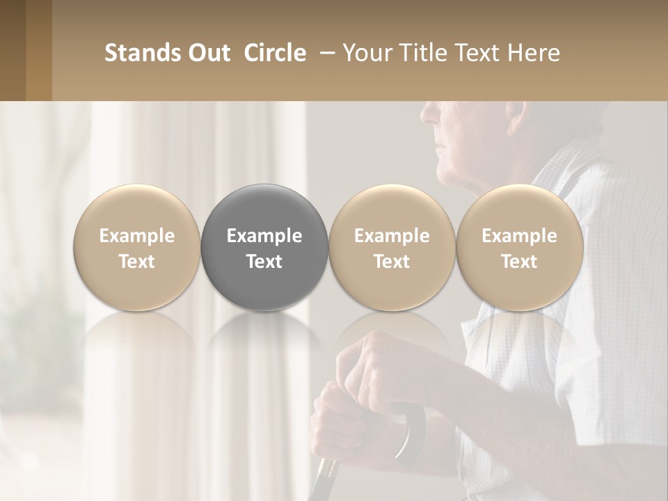 A Man Sitting In A Chair Looking Out A Window PowerPoint Template