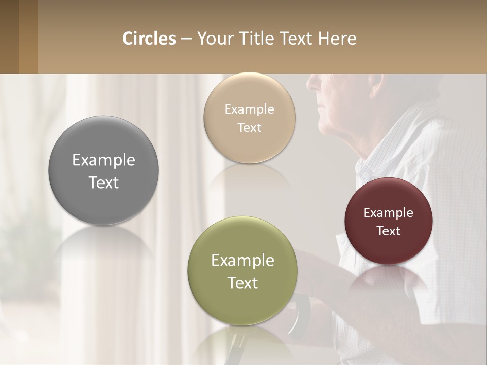 A Man Sitting In A Chair Looking Out A Window PowerPoint Template