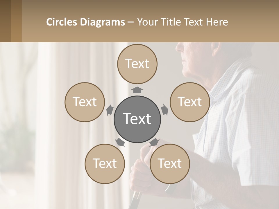 A Man Sitting In A Chair Looking Out A Window PowerPoint Template