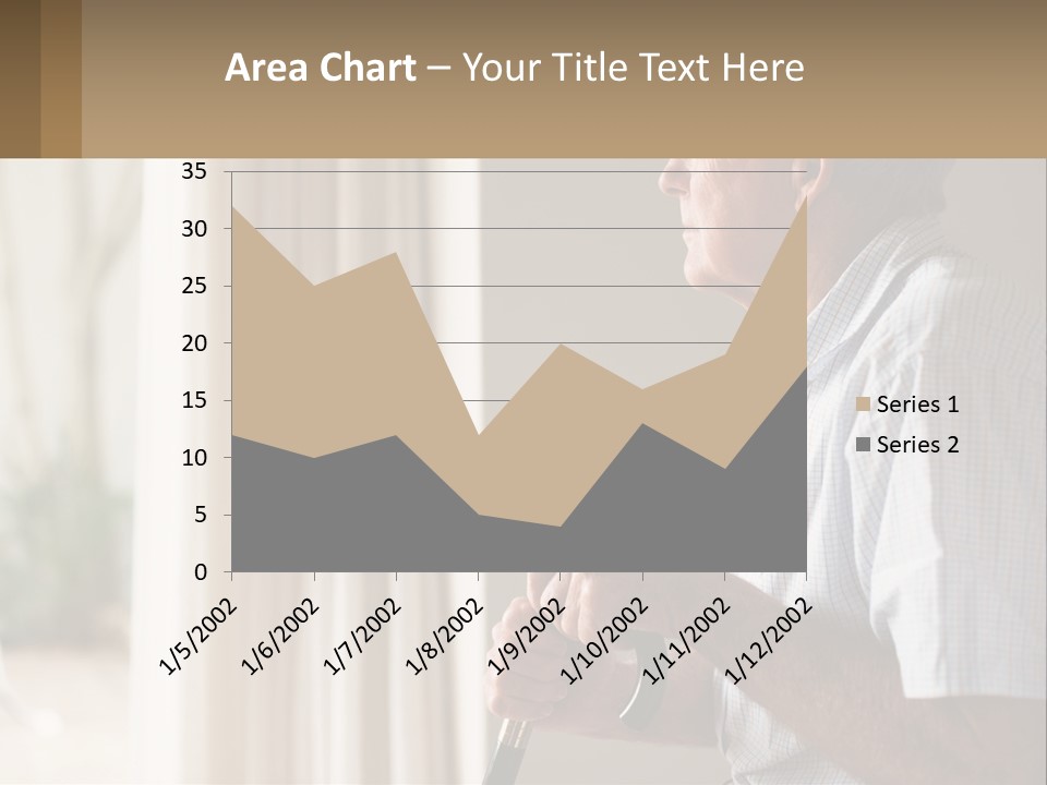 A Man Sitting In A Chair Looking Out A Window PowerPoint Template